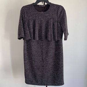 NWT MANGO Black Raffle Dress